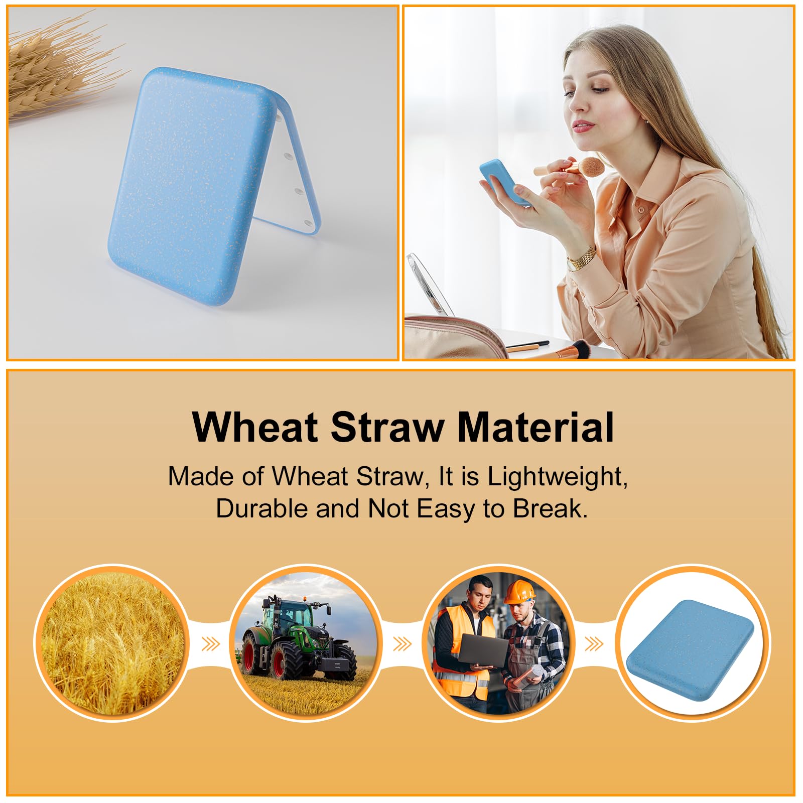 Kintion Wheat Straw Mirror 1x magnification blue for quick detail checks.