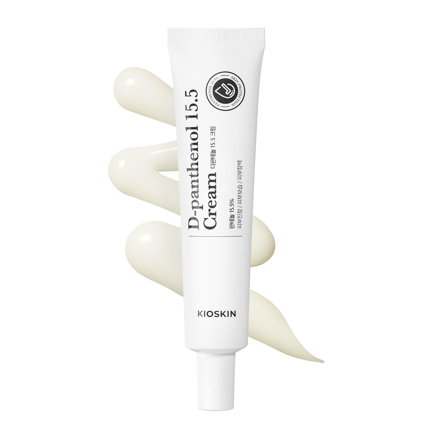 KIOSKIN barrier cream bottle closeup shows non-greasy, quick-absorbing hydration for daily use.