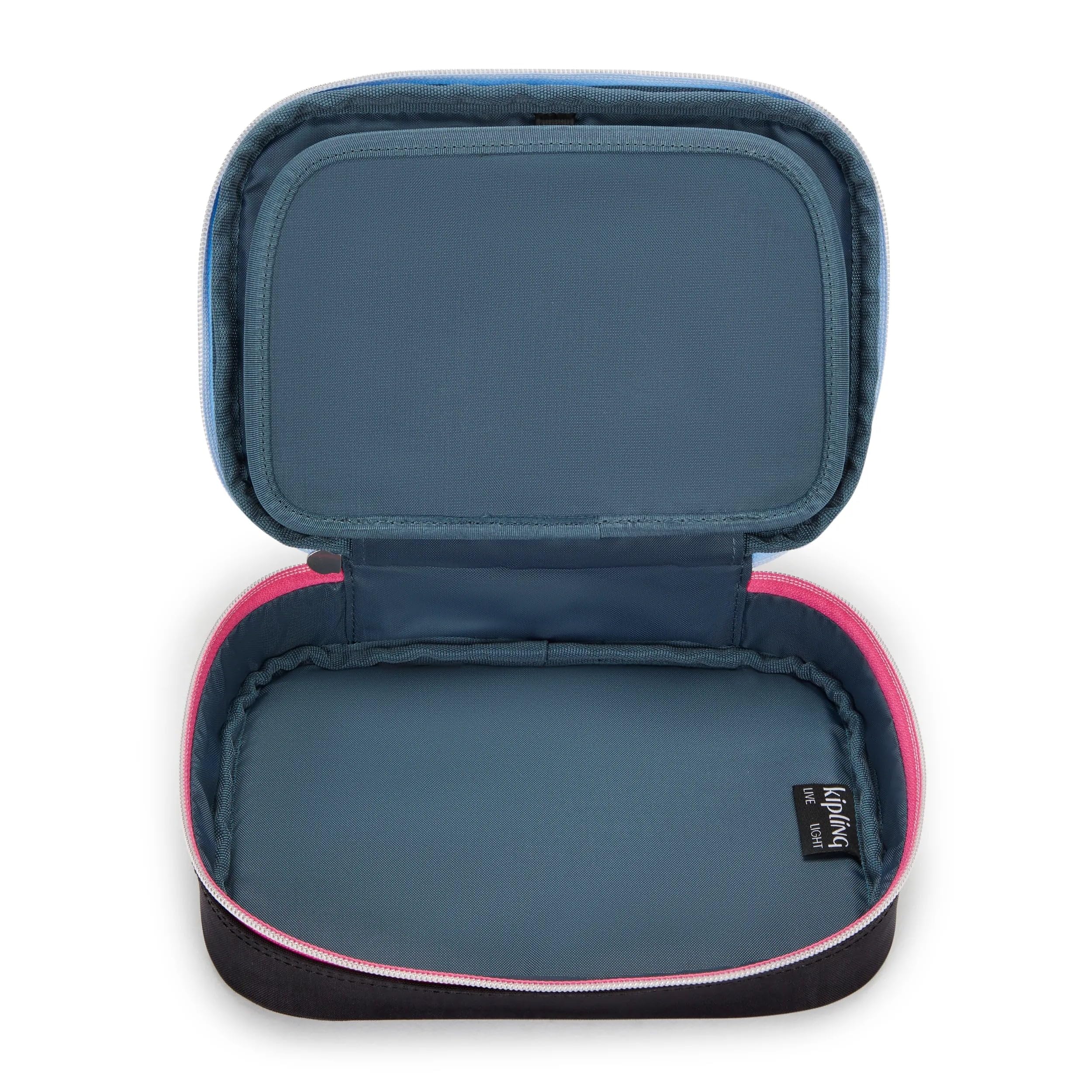 KIPLING 100 Pens FC printed case back view showing compact shape fits backpacks