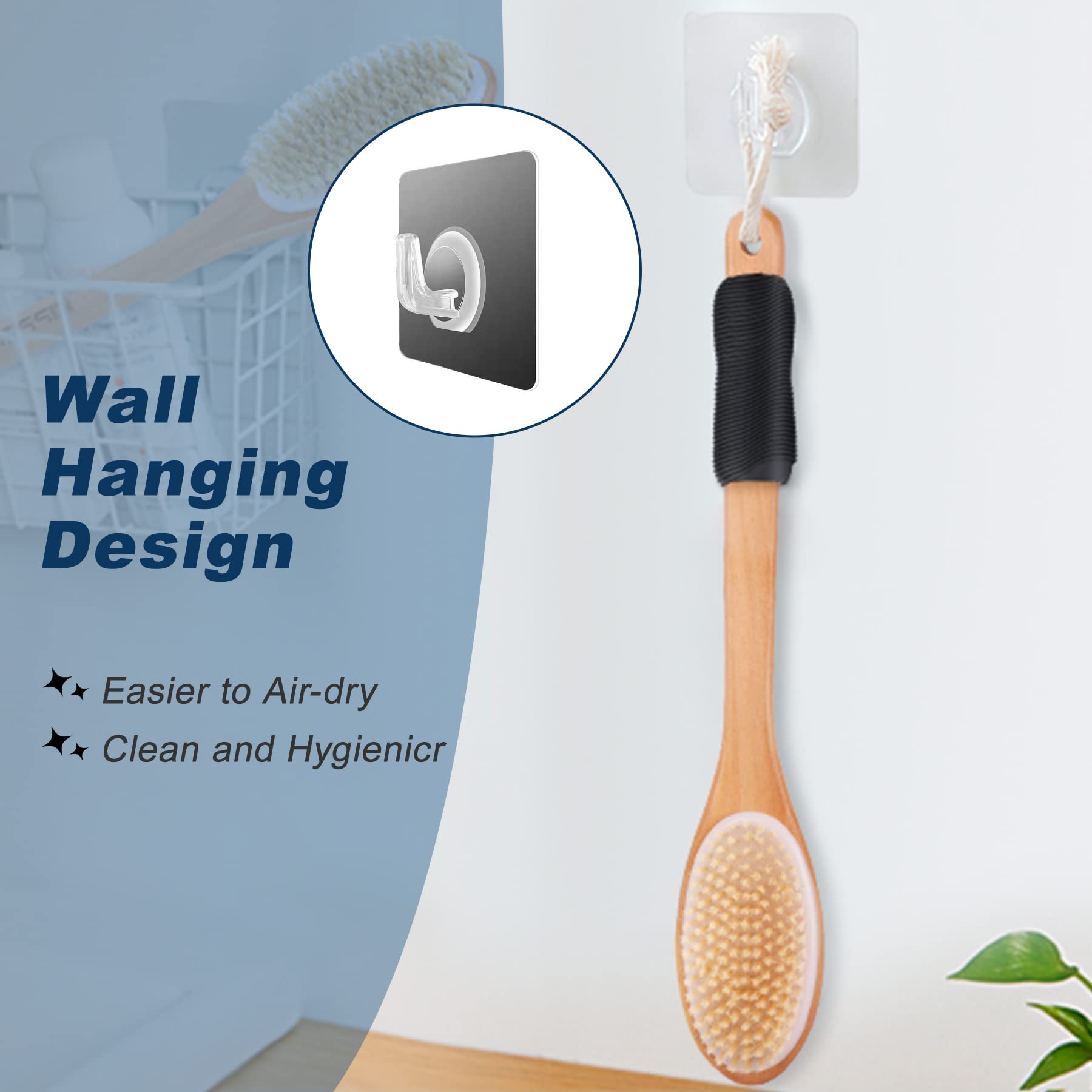 KIPRITII anti-slip grip keeps brush secure during use