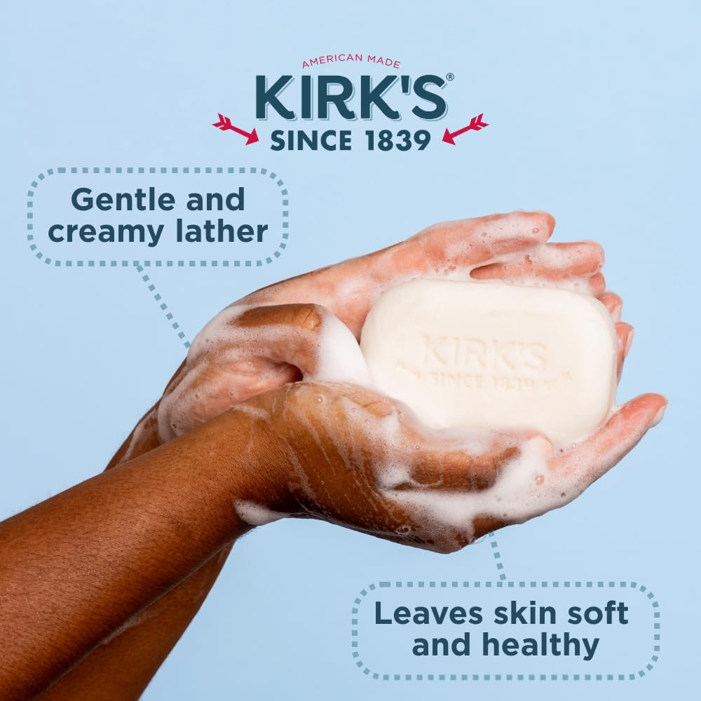 Kirk's Castile fragrance-free bathroom scene for versatile head-to-toe use