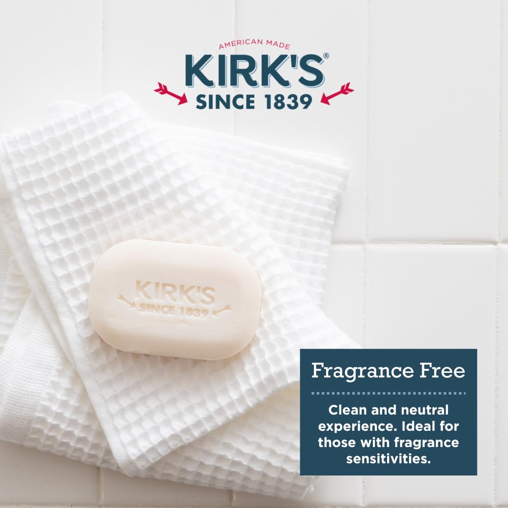 Kirk's Castile fragrance-free lather closeup with creamy coconut oil cleansing