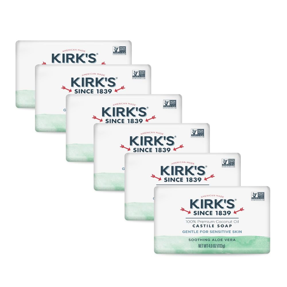 Kirk's Castile six-pack on display for family cleansing.