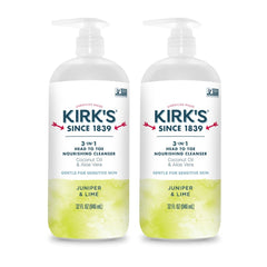 Kirk's 3-in-1 head-to-toe cleanser bottle for simple family skincare routine.