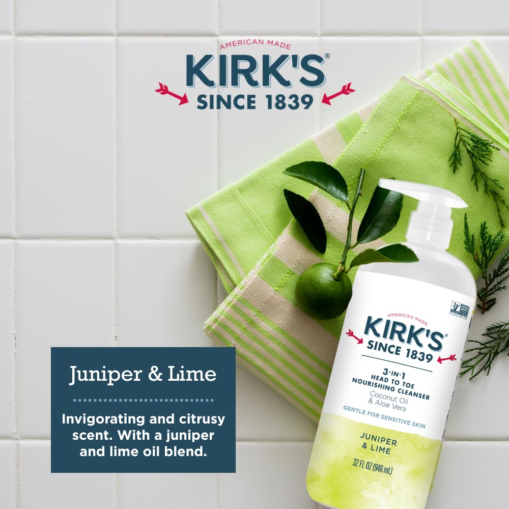 Kirk's 32 oz pump bottle demonstrates long-lasting value for family use.