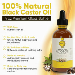 Kisii Jamaican Black Castor Oil bottle showing scalp nourishment and hydration.