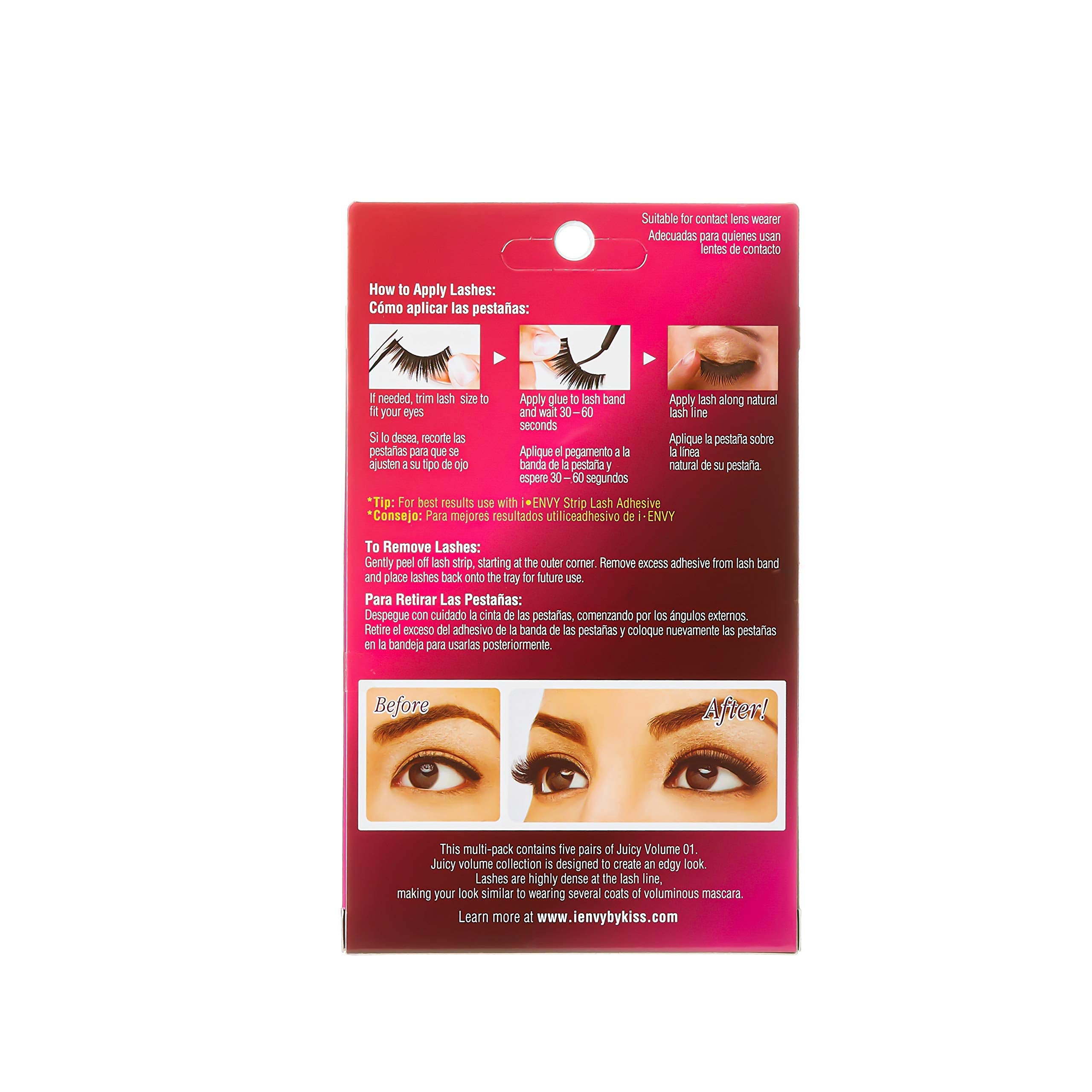 KISS I ENVY Juicy Volume 01 lash-band application scene