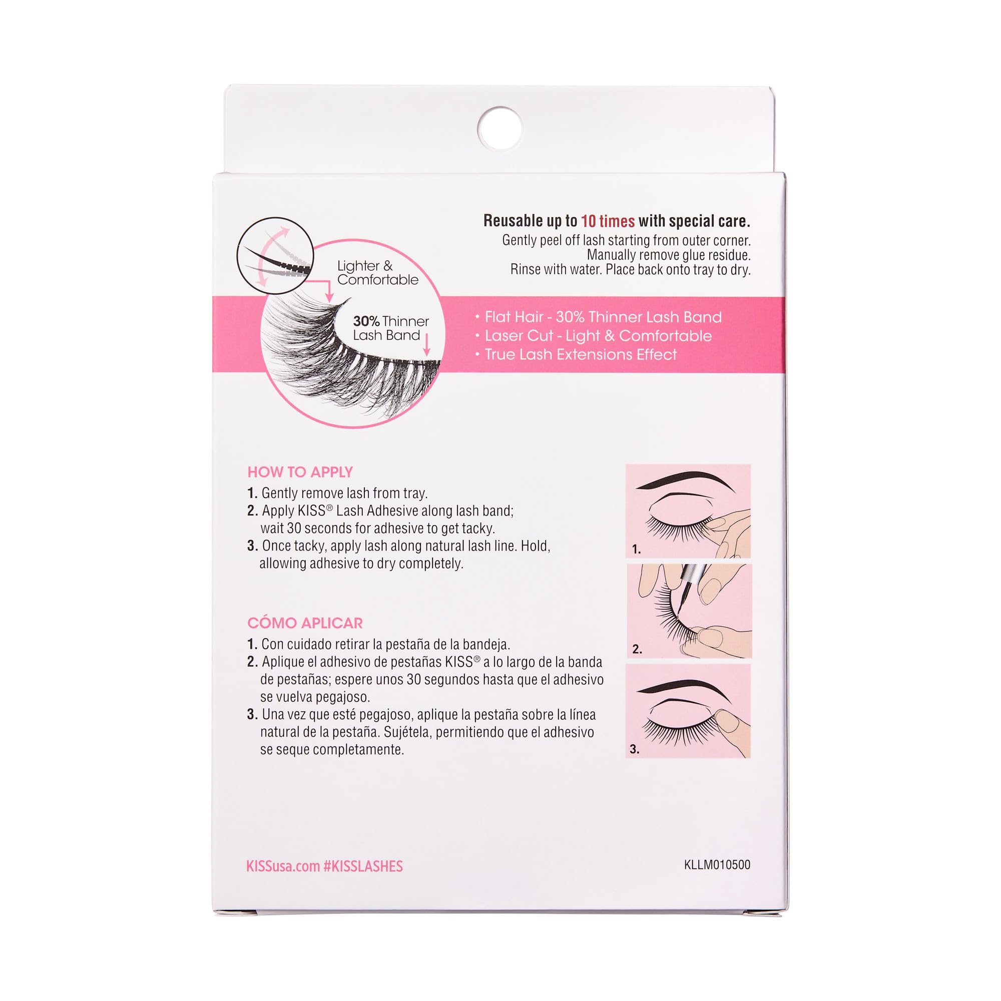KISS Lash Couture LuXtensions Easy adhesive-ready application with reduced mess.