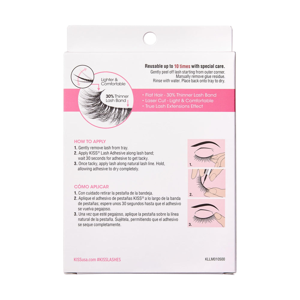KISS Lash Couture LuXtensions Easy adhesive-ready application with reduced mess.
