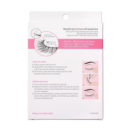 KISS Lash Couture LuXtensions Laser-cut edges for precise lash line.