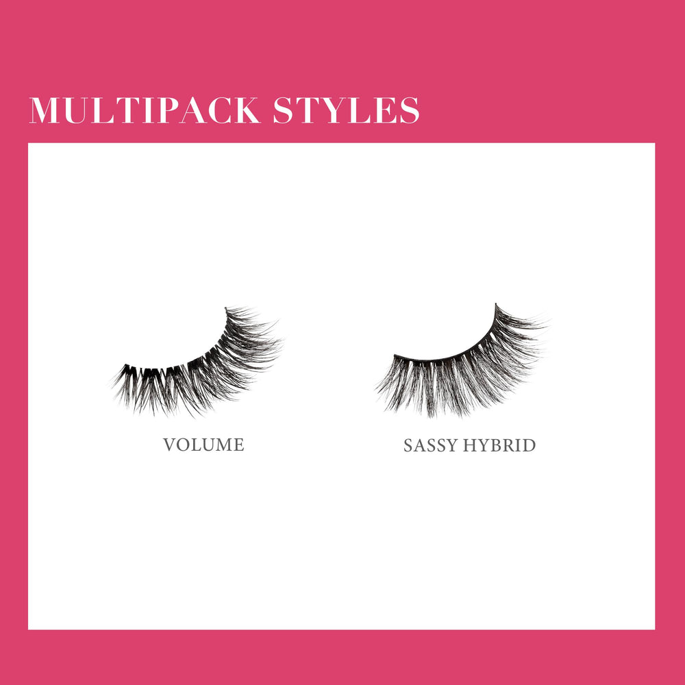 KISS Lash Couture LuXtensions Slim band reduces weight for comfortable wear.