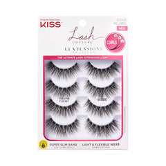 KISS Lash Couture LuXtensions Volume Full Set 14mm band for dramatic daily lashes.