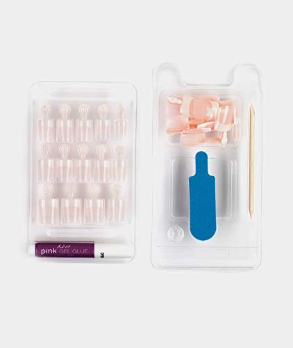 Kiss Mini File and Manicure Stick included for shaping and prep.