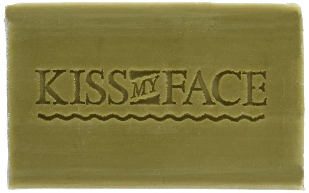 Kiss My Face Pure Olive Oil bar soap ingredients highlight natural, cruelty-free, no artificial colors.