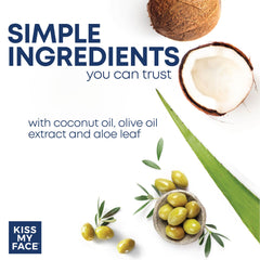 Kiss My Face Moisture Shave Cream with olive oil hydrates during shaving