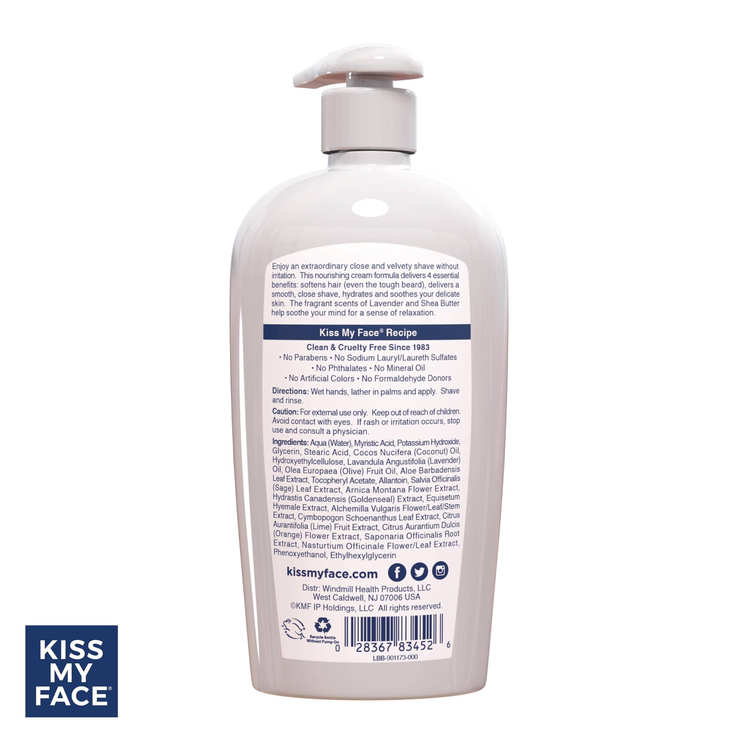 Kiss My Face Moisture Shave close-up cream texture and rich foam.