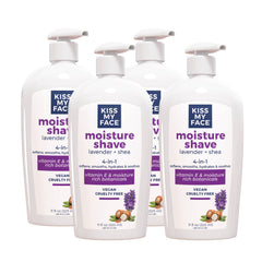 Kiss My Face Moisture Shave pump bottle offering smooth glide for close shaves.