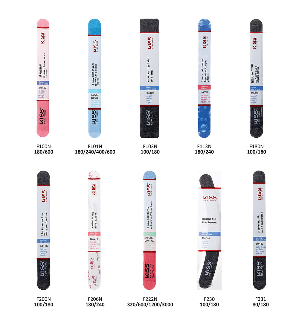 KISS Nail Files Wide Board Grinder washable and reusable design supports long-term manicures.