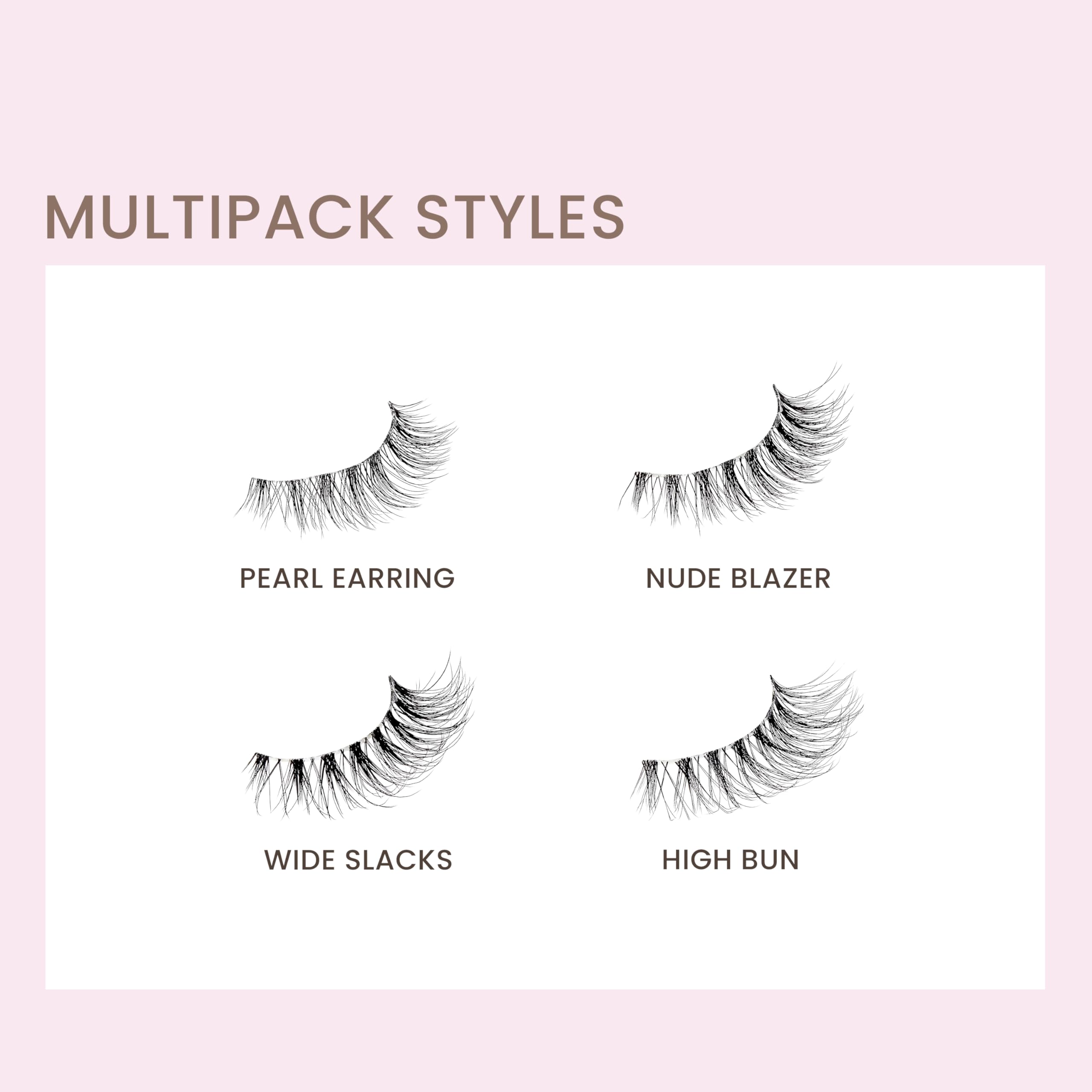 Daily wear-ready KISS Wide Slacks lashes for quick enhancement