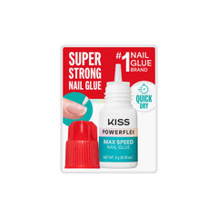 KISS bottle front view showing compact glue bottle and fast application benefit