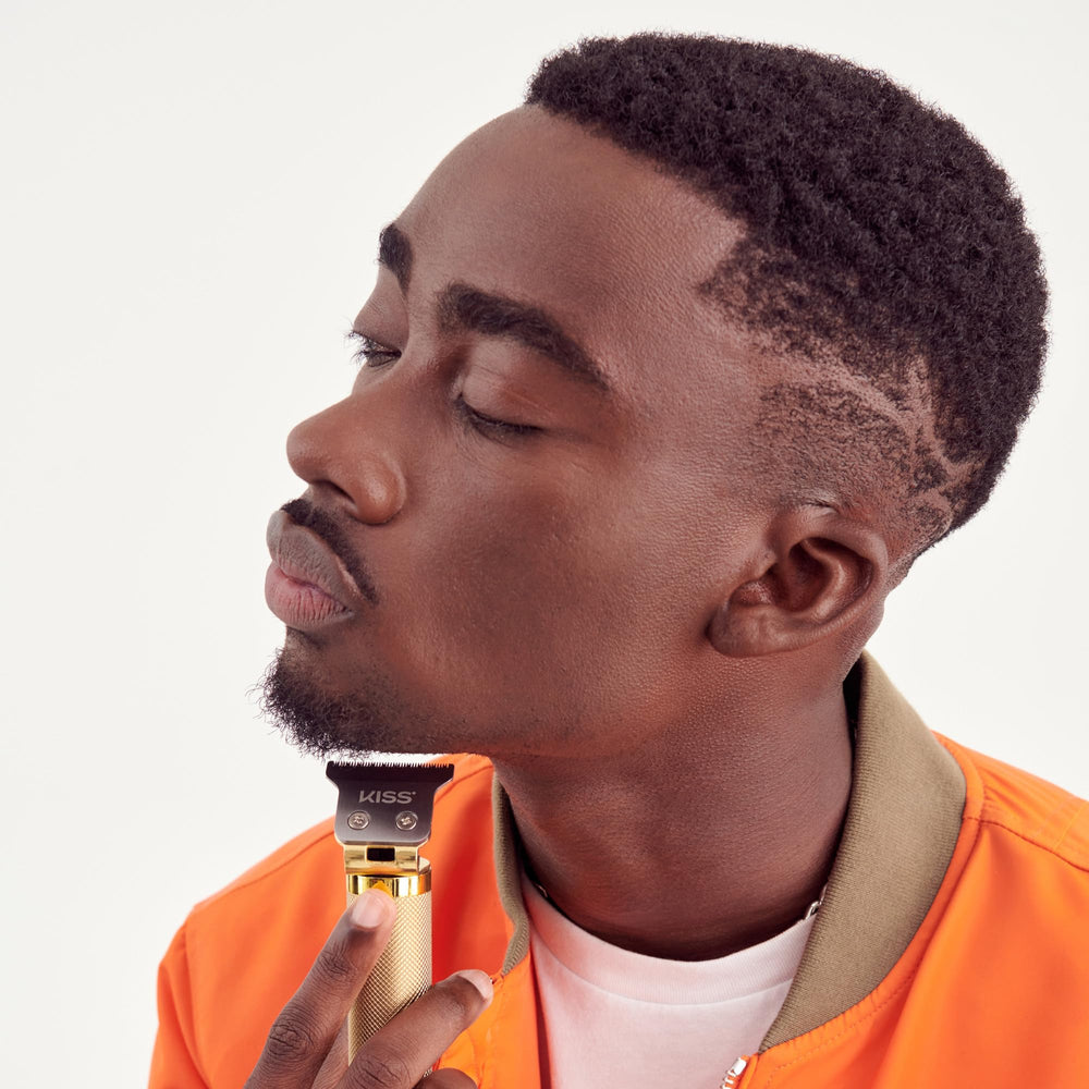 KISS Precision Blade Trimmer cleaning brush included for easy maintenance.