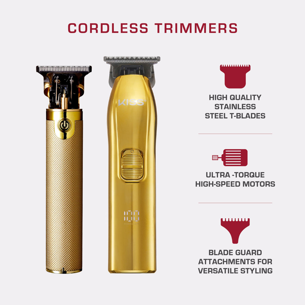 KISS Precision Blade Trimmer USB charging port demonstrates quick recharge on the go.