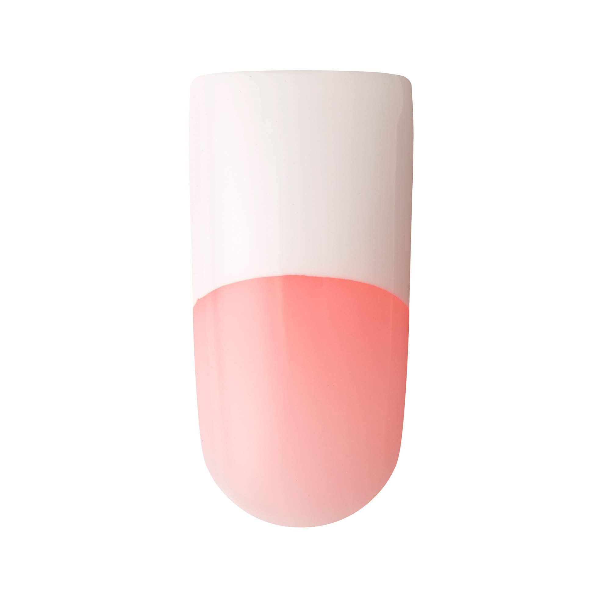 Kiss Salon Acrylic French Kit Long Pack 10x-stronger image showcases durable, chip-resistant wear.