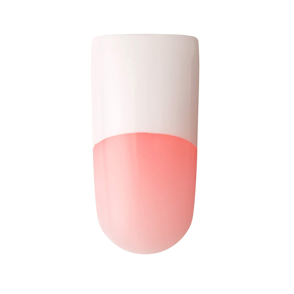 Kiss Salon Acrylic French Kit Long Pack 10x-stronger image showcases durable, chip-resistant wear.