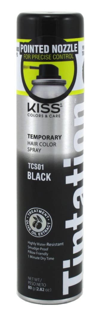 KISS Tintation pillow-friendly color spray demonstrates minimal transfer for pillow use.