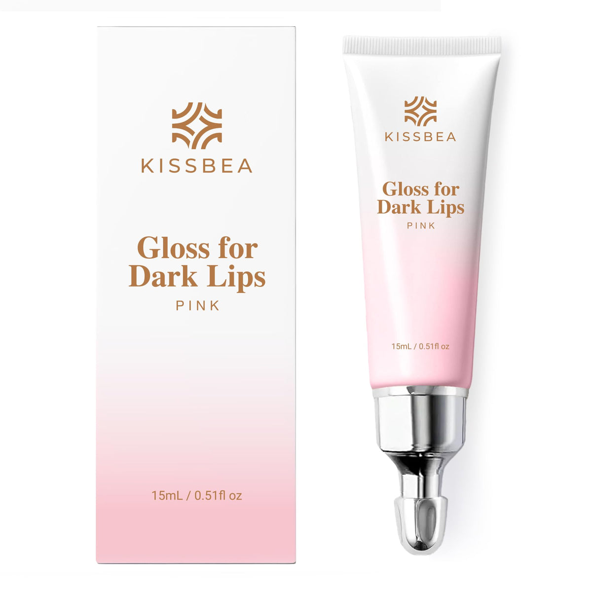 KissBea Lip Lightening tube-application shows smooth coverage for even lip tone.