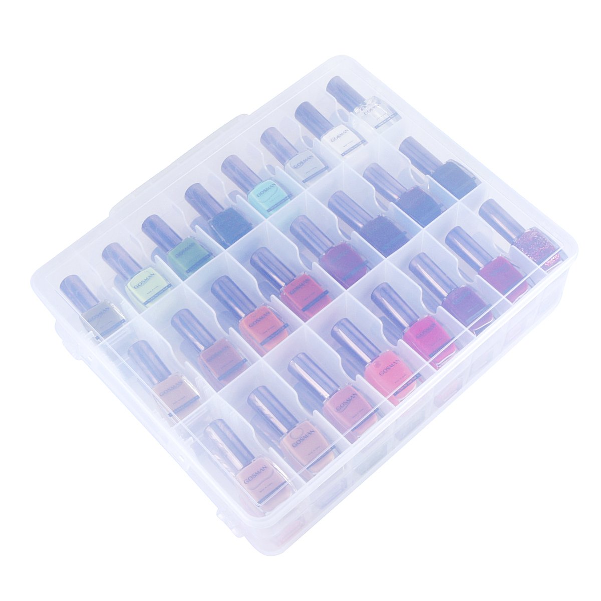 Kissbuty nail polish case for multi use stores polishes and small items neatly
