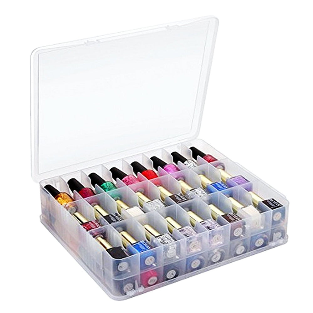 Kissbuty nail polish holder secure snap latch keeps bottles secure during transport