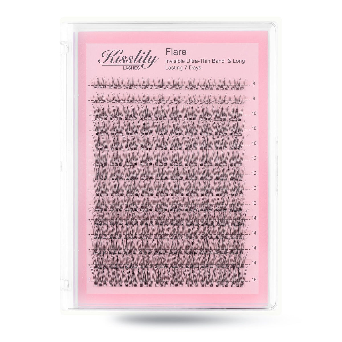 Kisslily Flare Lashes invisible-band closeup natural-looking lashes