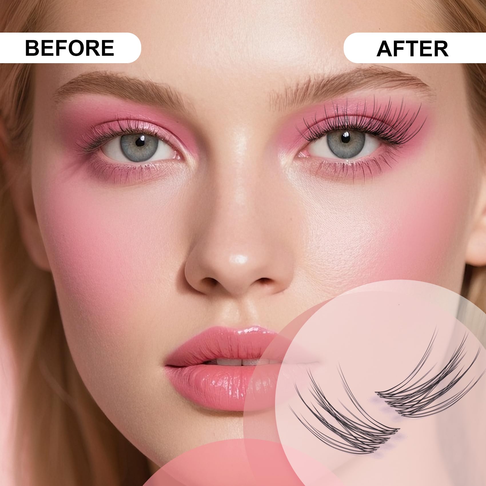Kisslily Flare Lashes kit packaging highlighting all-in-one lash solution