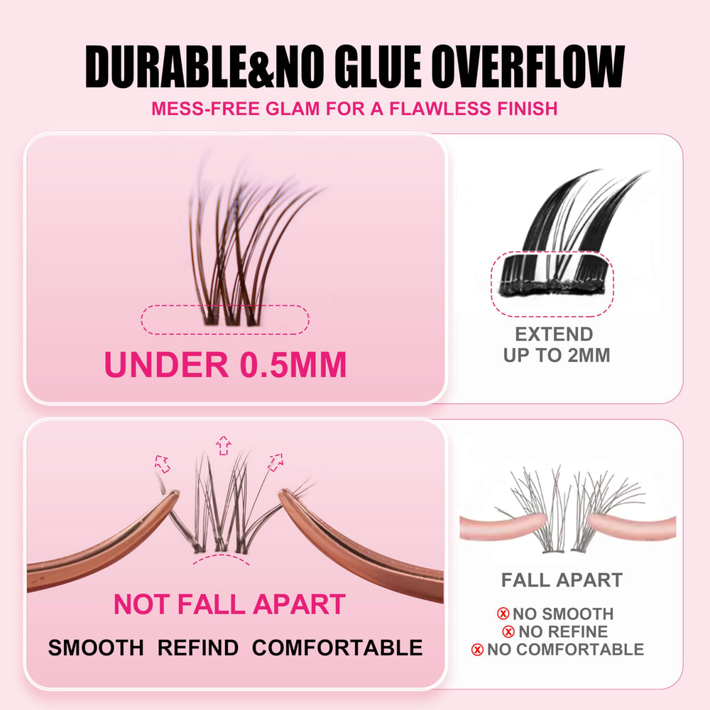 Kisslily Plume Brown Lashes beginner-friendly packaging for easy at-home use.
