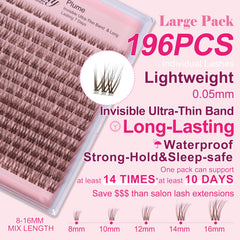 Kisslily Plume Brown Lashes tray application for easy DIY lash clustering.