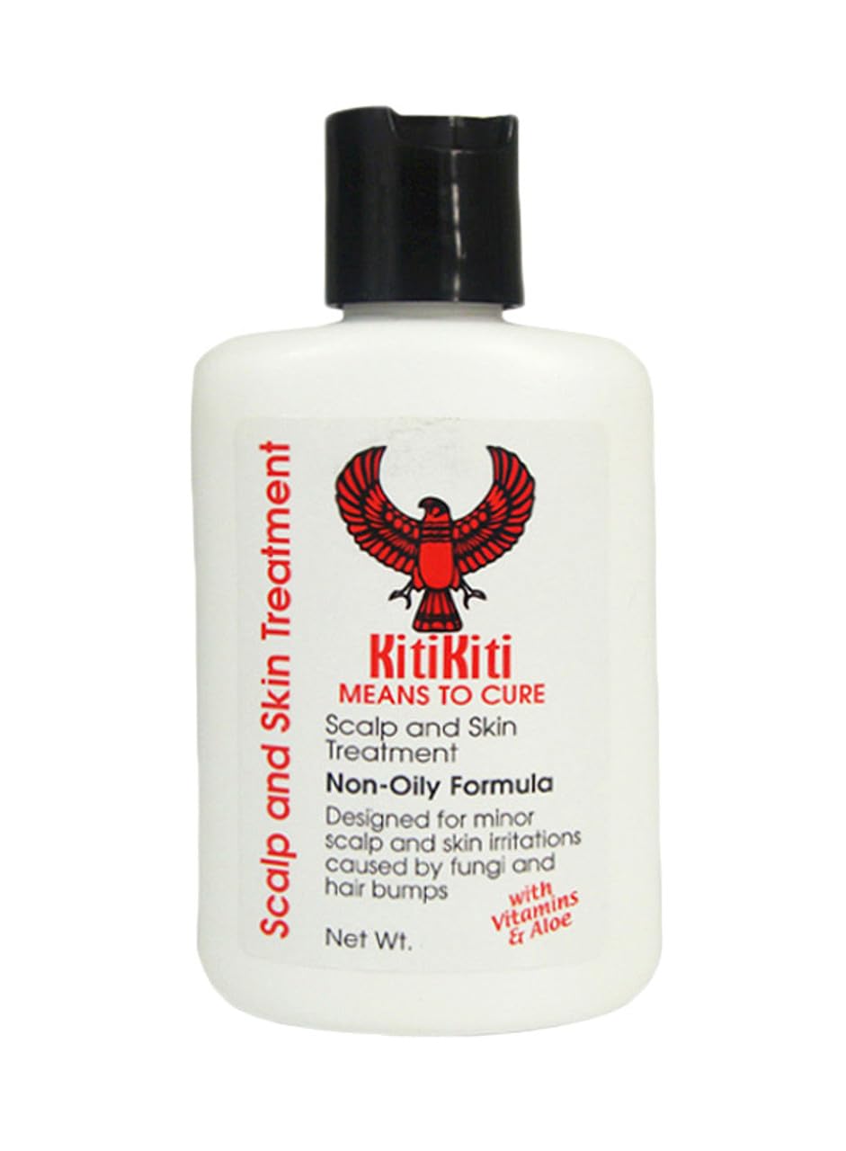 Kitikiti Scalp & Skin Treatment non-oily 4oz bottle for soothing dryness and irritated skin.