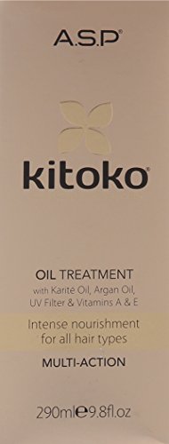 Kitoko Oil 9.8oz oil drop close-up showing fast absorption
