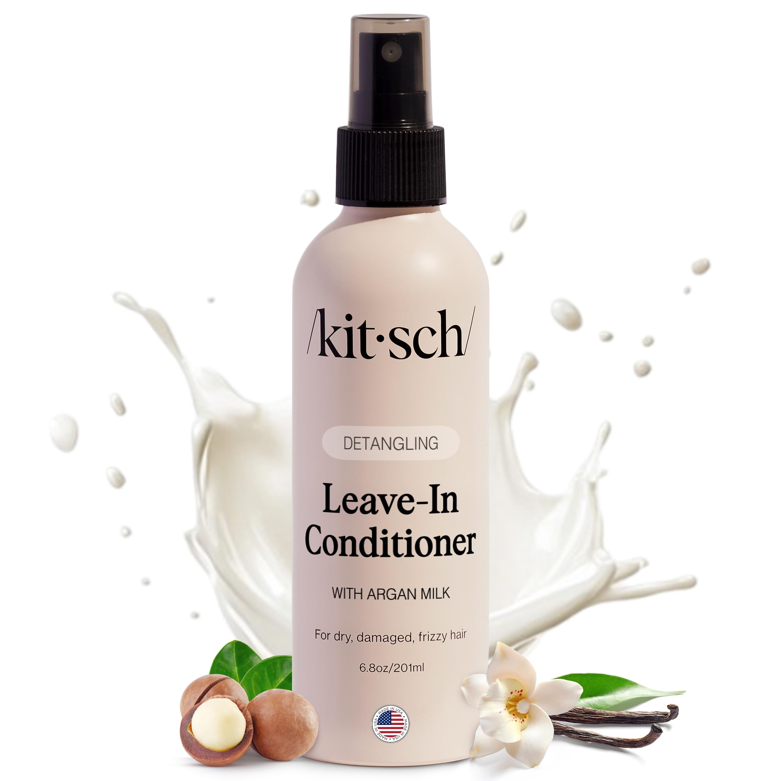 Kitsch Argan Milk Leave-In Bottle for easy detangling across hair types