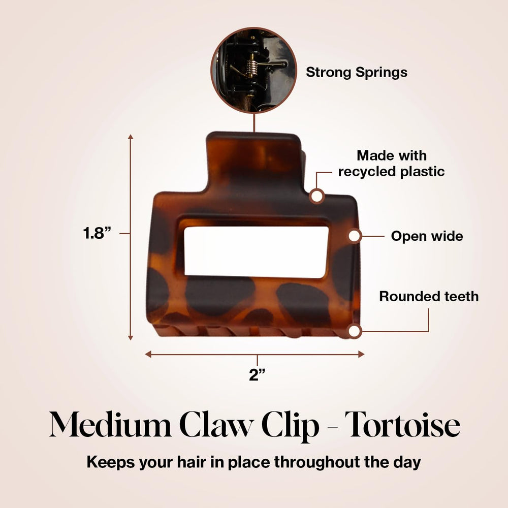 Kitsch large clip demonstrates strong hold for thick or long hair during busy days