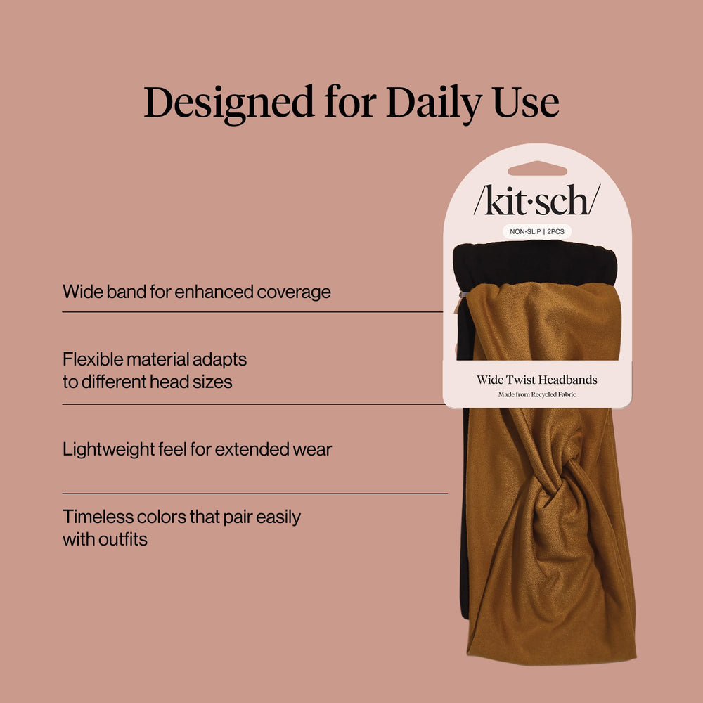 Kitsch banda para cabello negra, diseño clásico que combina con todo.