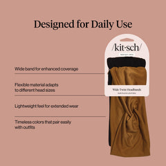 Kitsch banda para cabello negra, diseño clásico que combina con todo.
