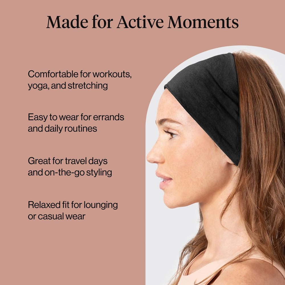 Kitsch banda para cabello ancha entrenamiento, opción versátil para sesiones.