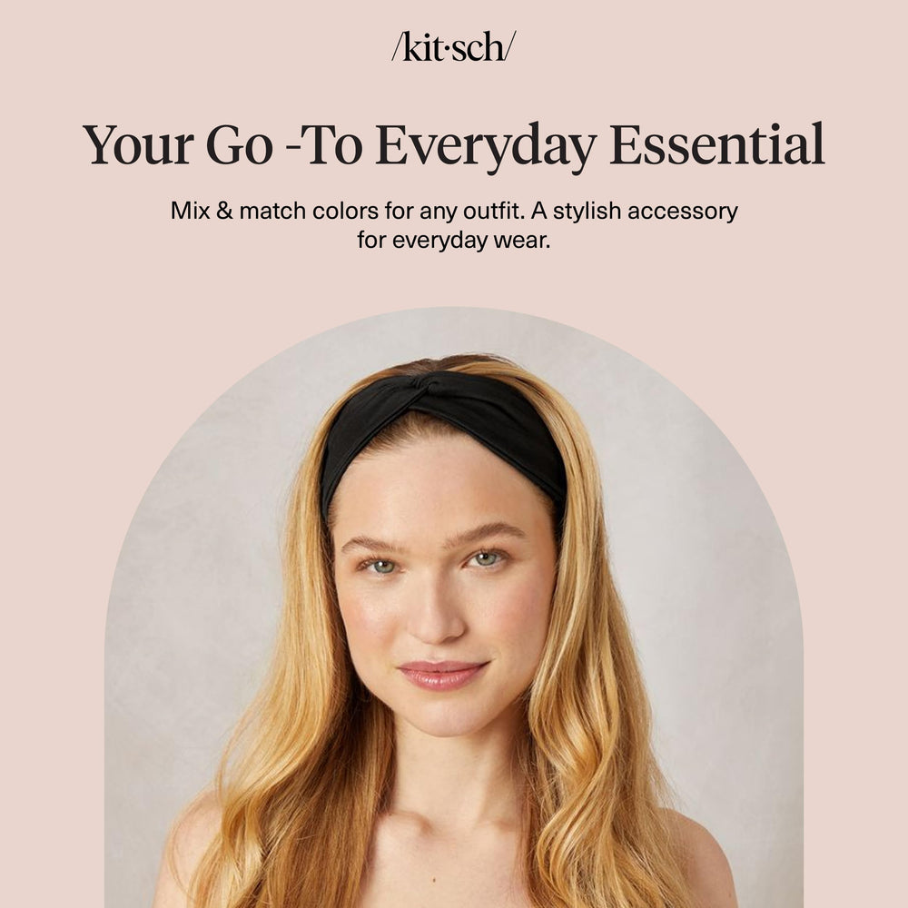 Kitsch banda para cabello ancha uso diario, cómodo y práctico.