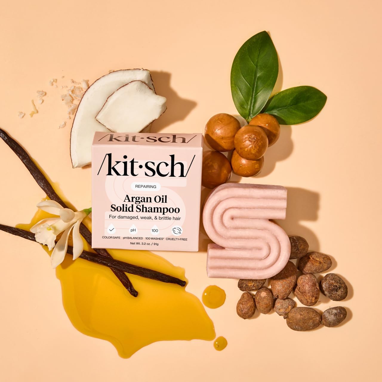 Kitsch Bar-to-Bottle transition highlights travel-friendly swap for plastic reduction.