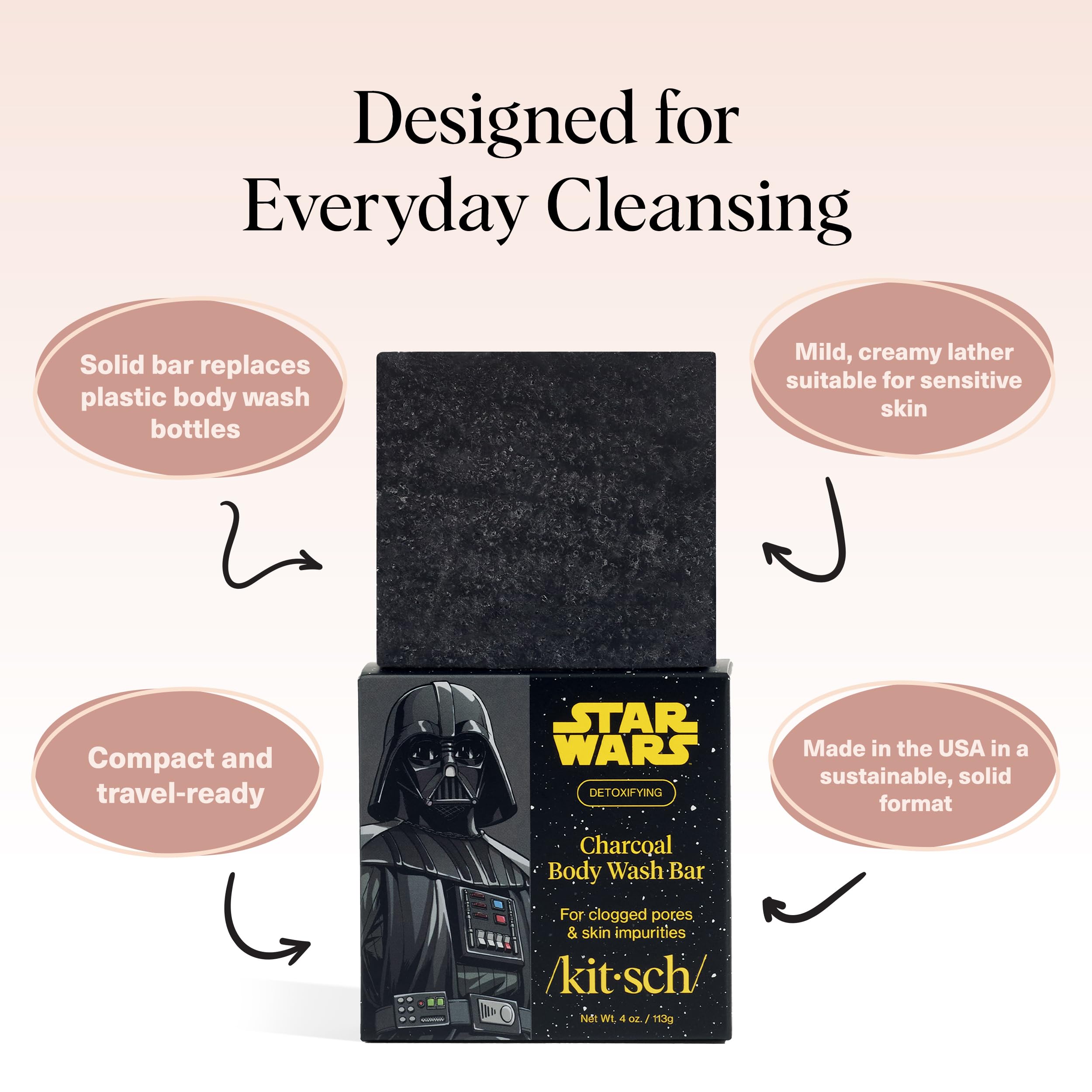 Kitsch barra carbon Darth opcion sostenible evita plasticos y cuida la piel