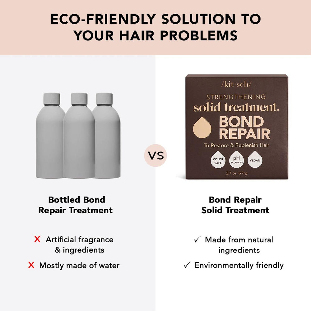Kitsch Bond Repair Hair Mask eco-packaging emphasizes sustainable, cruelty-free USA-made product.