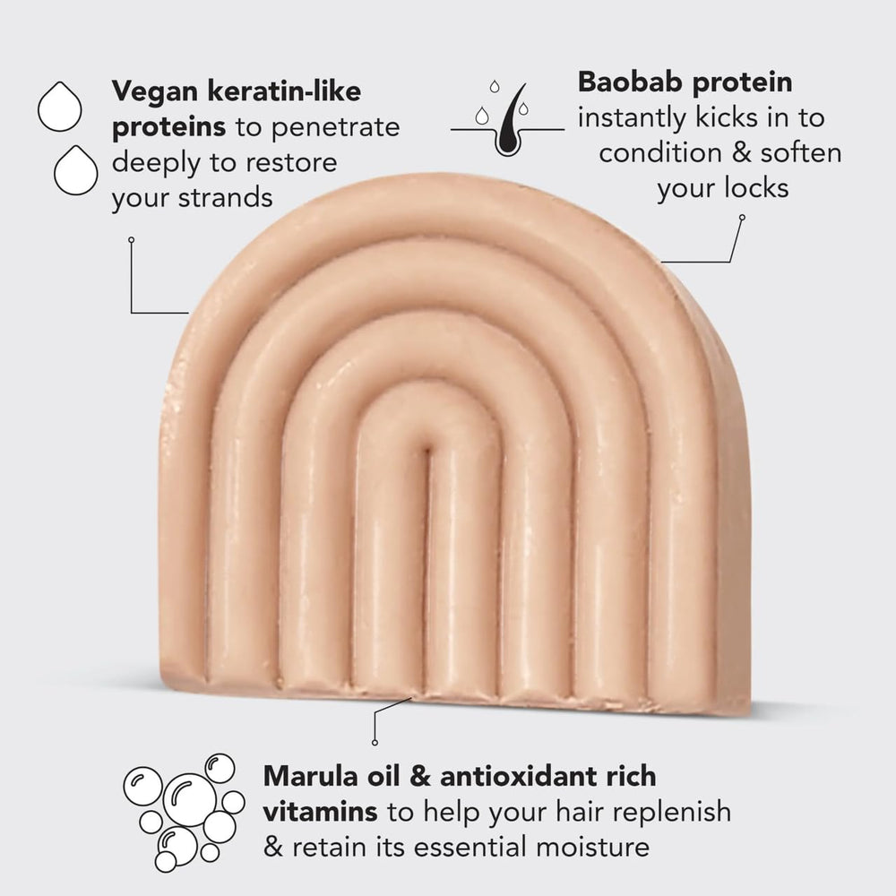 Kitsch Bond Repair Hair Mask travel-friendly solid bar for on-the-go moisture.