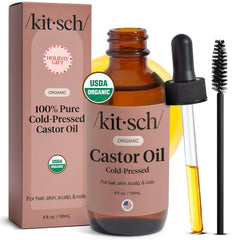 Kitsch castor oil bottle for pure oil nourishment
