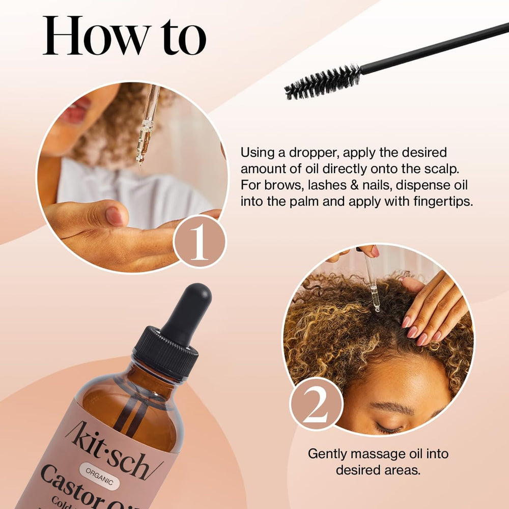 Kitsch castor oil lashes-brows for fuller-looking results